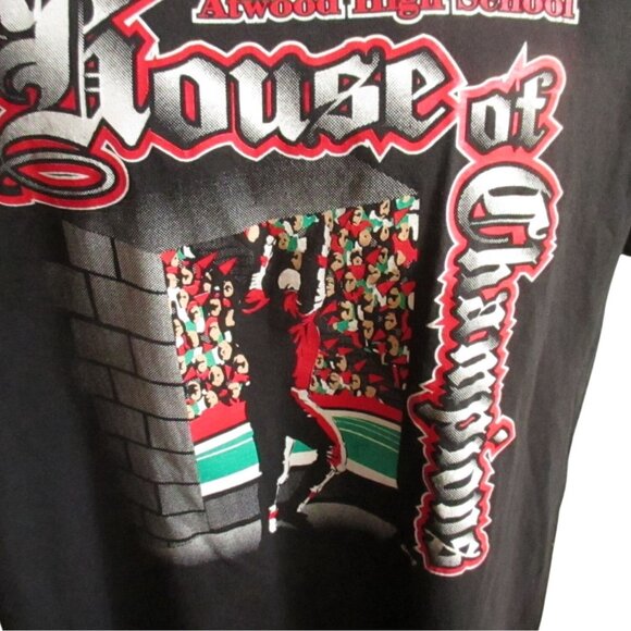 Vintage Men's T-shirt XL Single Stitch 1990's Atwood Kansas Football Champs USA - Picture 4 of 6